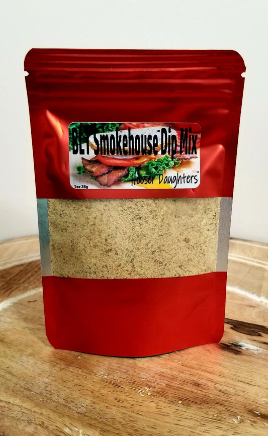 Elevate your culinary adventures with Hooser Daughters™ BLT Smokehouse™ Dip Mix. Infused with smoky bacon, lettuce, and tomato flavors, this gourmet delight adds sophistication to every dish. Perfect for gatherings or indulgent snacking. Buy now and savor the fusion of flavors!