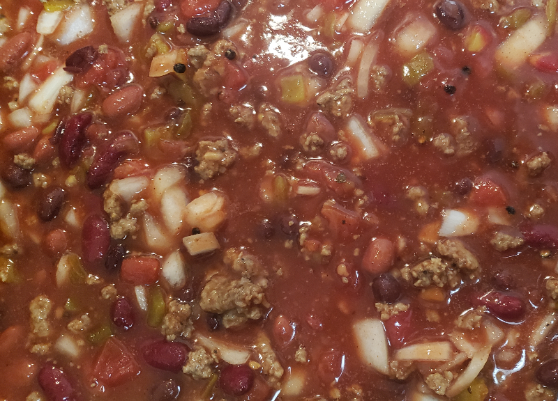 close up picture of chili