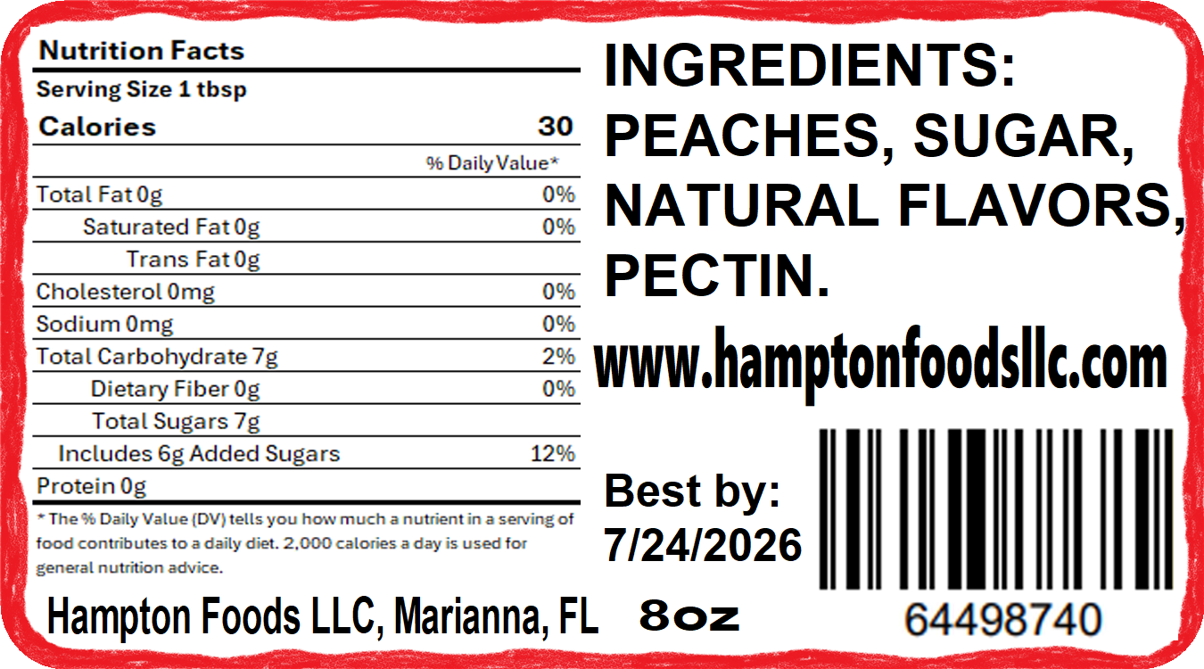 Hampton Foods Family Recipe Peach Jam – Taste the Tradition