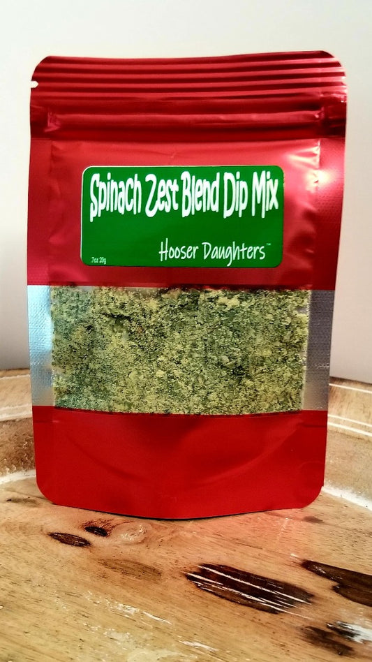 Introducing Hooser Daughters™ Spinach Zest Blend Dip Mix: The Perfect Fusion of Flavor and Convenience! Are you ready to elevate your culinary experience with a burst of vibrant flavors? Look no further than Hooser Daughters™ Spinach Zest Blend Dip Mix, our newest and most exciting product yet! Packed with premium ingredients and designed for effortless preparation, this dip mix is your ticket to a world of gourmet taste sensations.