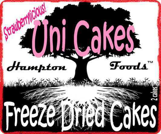 Introducing Hampton Foods' Uni Cakes: A Strawberry Symphony in Every Bite! Are you ready for a snack experience like never before? Hampton Foods proudly presents Uni Cakes – the iconic strawberry-flavored snack cakes you know and love, taken to a whole new level of flavor innovation through the magic of freeze-drying!