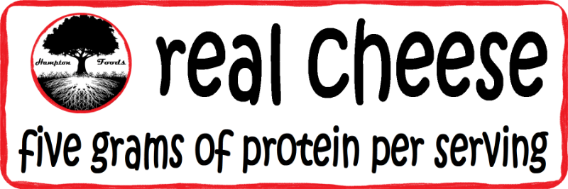 real cheese and protein label