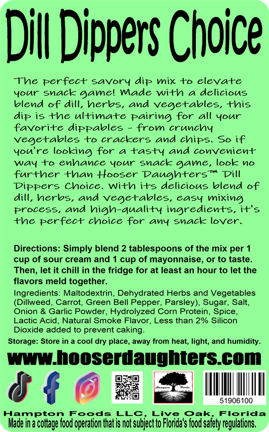 Dill Dippers Choice Dip Mix