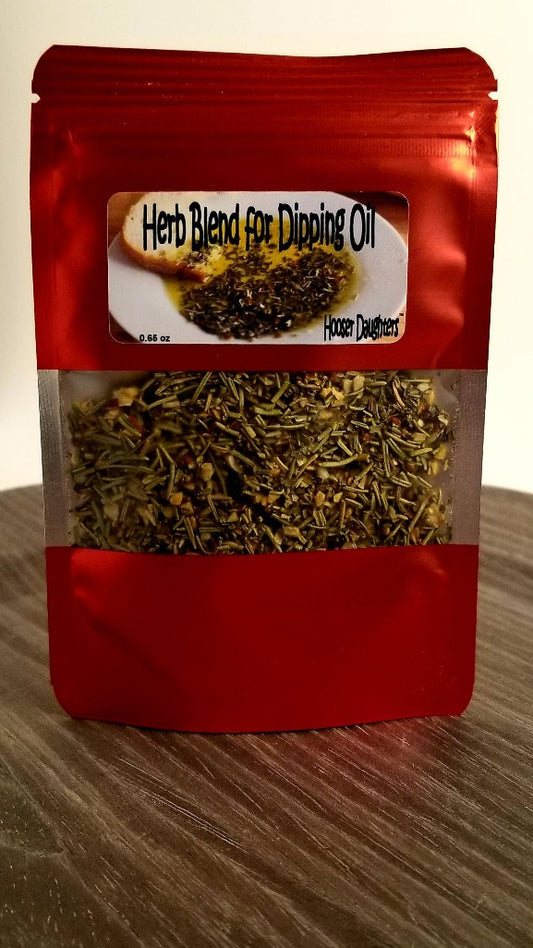 Introducing Hooser Daughters™ Herb Blend for Dipping Oil - the perfect blend of herbs and spices that will elevate your dipping oil to a whole new level!  Made with only the freshest and highest quality ingredients, Hooser Daughters™ Herb Blend is carefully crafted to bring out the best in your olive oil. All you have to do is add 2 tablespoons of our blend to half a cup of quality olive oil, let the flavors marry for 30 minutes, and voila - you have a delicious dipping oil that is bursting with flavor.