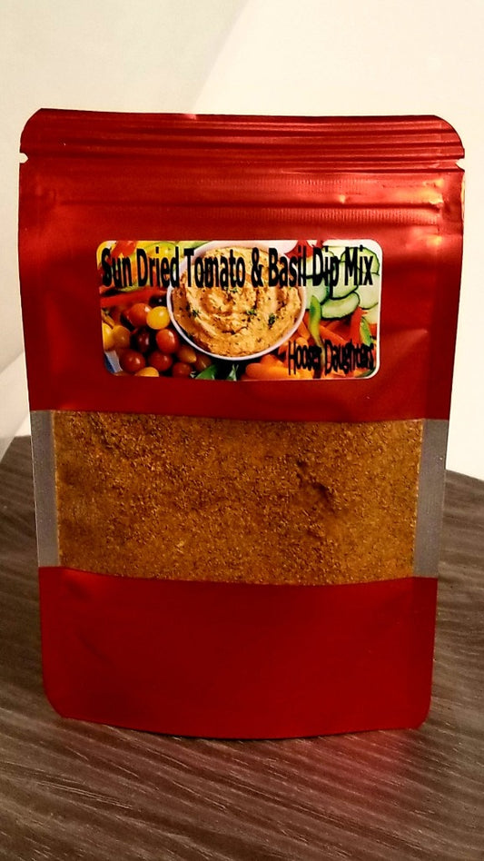 Our dip mix is carefully crafted to deliver the perfect balance of flavors, with a low salt level that makes it a healthy and guilt-free snack option. Whether you're hosting a party or just looking for a quick and easy snack, Hooser Daughters™ Sun Dried Tomato & Basil Dip Mix is sure to impress.