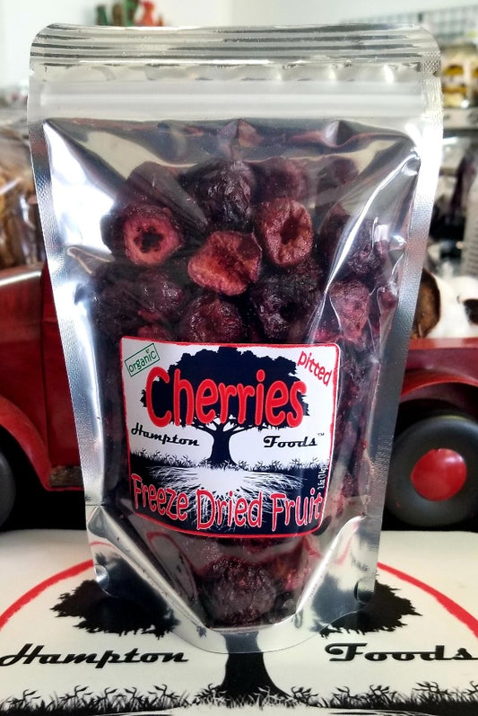Immerse yourself in the extraordinary taste and texture of Hampton Foods' Organic Freeze-Dried Cherries! Savor the exceptional sweetness of our latest creation - Sweet Cherries! These freeze-dried gems not only offer guilt-free indulgence but also boast a unique taste and texture experience that sets them apart.