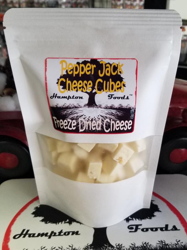 Experience the fun and flavor of our Freeze Dried Pepper Jack Cheese Cubes! Made from 100% pepper jack cheese, these crunchy cubes are perfect for topping salads, soups, pizza, or as a delicious snack. Elevate your meals with a delightful crumble and intense taste in every bite!