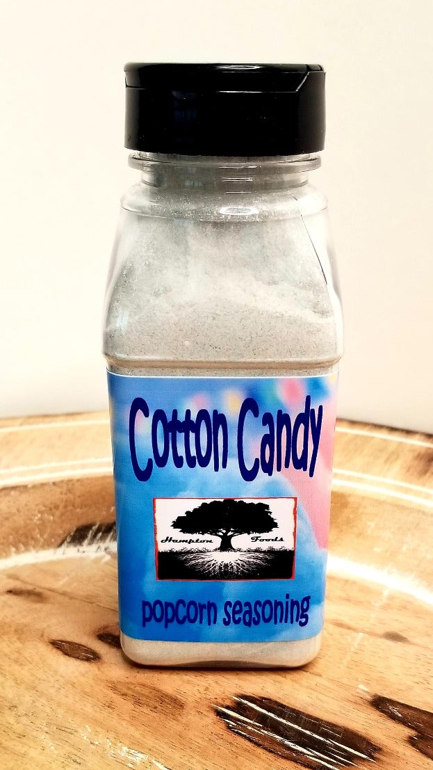 Transform popcorn into a carnival delight with Hampton Foods Cotton Candy Popcorn Seasoning. Sweet, magical, and oh-so-addictive! 