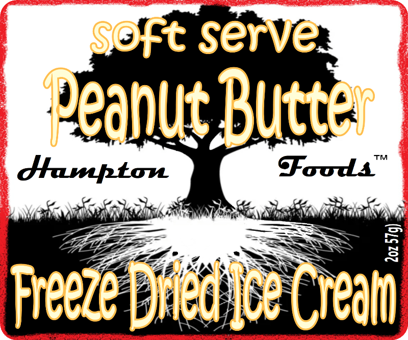 Indulge in the Ultimate Gourmet Treat Anytime, Anywhere! Craving a luxurious dessert but don't want to deal with melting ice cream or the hassle of refrigeration? Look no further than Hampton Foods' Peanut Butter Freeze Dried Ice Cream; rich, creamy goodness of traditional peanut butter ice cream.