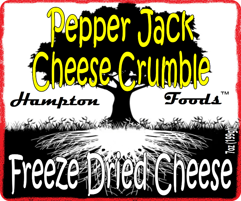 Pepper Jack Cheese Crumble! Unleash a burst of flavor like never before with our all-new Freeze Dried Pepper Jack Cheese Crumble. Made from real pepper jack cheese, this innovative product promises a delightful crumble consistency with an irresistible crunch that will elevate your culinary experience to new heights! 
