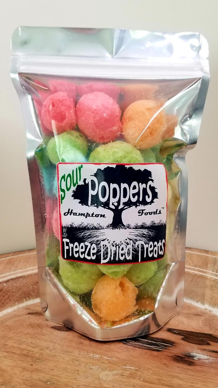 🍬 Introducing Hampton Foods' Latest Sensation: Sour Poppers! 🍬 Are you ready to embark on a flavor-packed adventure that will electrify your taste buds and leave you craving for more? Look no further, because Hampton Foods proudly presents our newest mouthwatering masterpiece: Sour Poppers! 