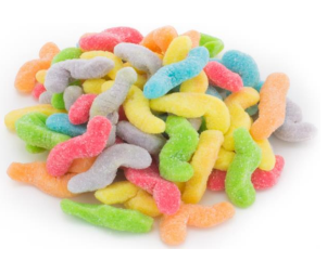 Tiny Neon Gummi Worms