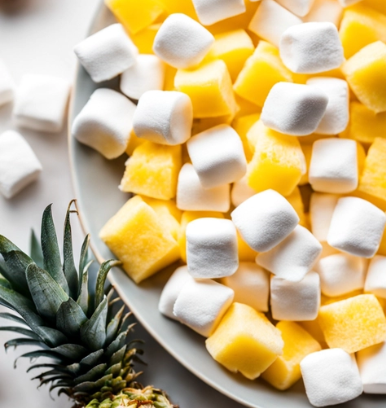 Indulge in a Symphony of Flavor with Hampton Foods' Pineapple Fluff! Freeze Dried Magic! Introducing the perfect marriage of vanilla marshmallows with a burst of pineapple goodness! We've taken the classic allure of vanilla marshmallows and infused them with the tropical essence of pineapple. 