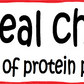 real cheese and protein label