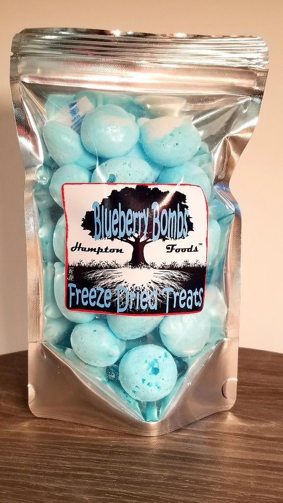 Are you tired of bland and boring snacks that leave you feeling unsatisfied? Look no further than Hampton Foods' Blueberry Bombs™! Our freeze-dried Blueberry Bombs™ are the ultimate combination of sweet and crunchy, giving you a taste explosion with every bite.