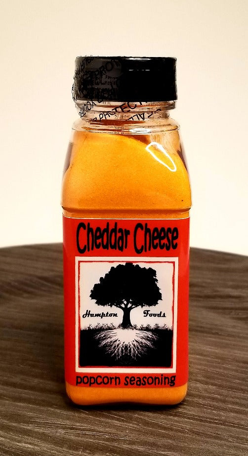 Cheddar Cheese Popcorn Seasoning, a Highly Aromatic and Flavorful Blend. Medium Salt Level with Creamy and Cheesy Notes. Easy to use! For Best Flavor Attitude, Apply to Hot Popcorn, Even Better Coated in Oil.