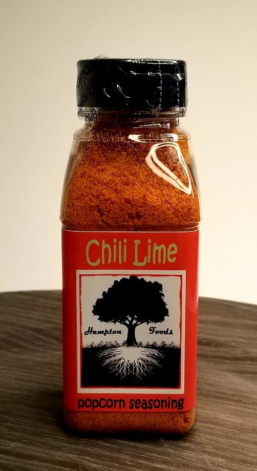Chili Lime Popcorn Seasoning, A Highly Aromatic and Flavorful Blend. Citrus Lime and Chili Pepper Aroma and Flavor. Easy to use! For Best Flavor Attitude, Apply to Hot Popcorn, Even Better Coated in Oil.