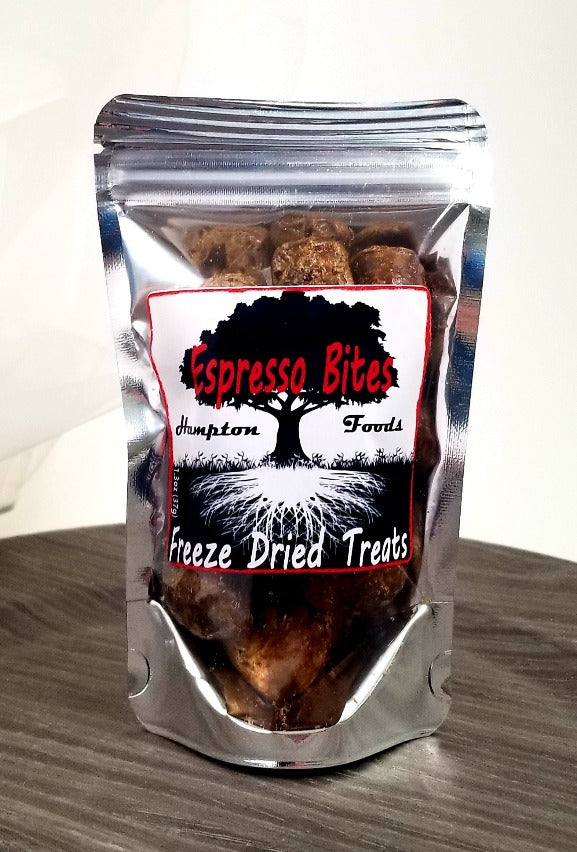 Espresso Bites are made from the World’s #1 selling coffee candy, extracted from the finest coffee beans from Indonesia and specially blended to give you enjoyment. Each Coffee Candy has about 4.4 mg of Caffeine.