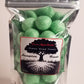 Green Apple Bombs, Hampton Foods freeze dried salt water taffy with a sweet and creamy flavor and amazing crunch that will keep you coming back whenever the cravings hit you! This item comes in a triple sealed, resealable 5x8 bag, 1.3 ounces.