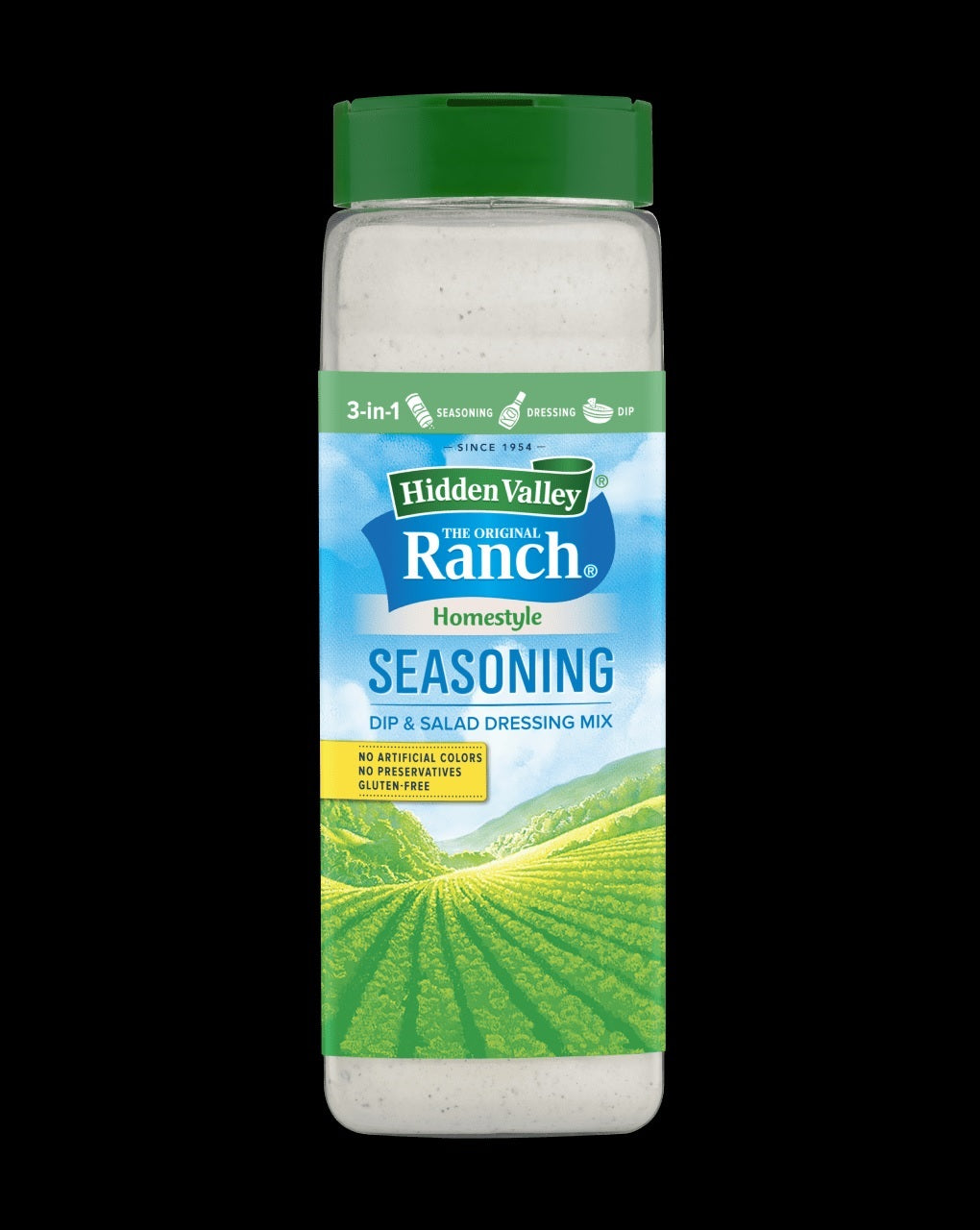 container of hidden valley ranch homestyle seasoning