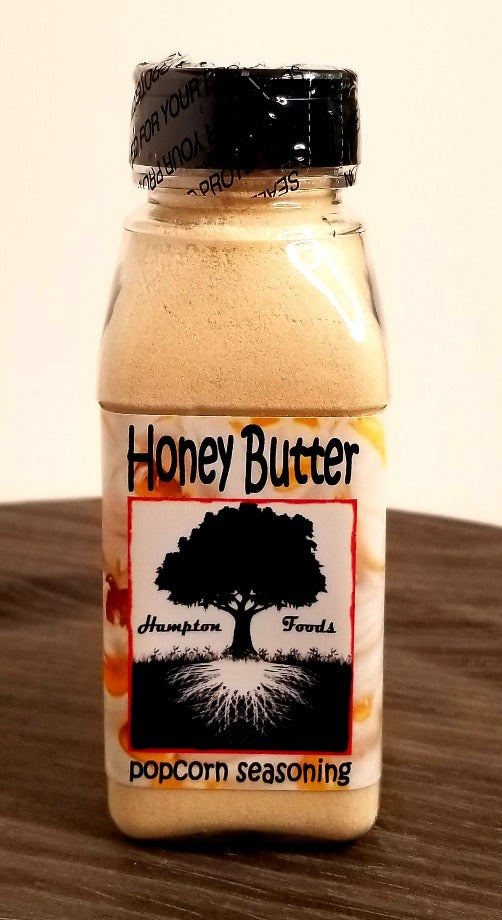 Honey Butter Popcorn Seasoning, a Highly Aromatic and Flavorful Blend with Sweet & Creamy Notes. Easy to use! For Best Flavor Attitude, Apply to Hot Popcorn, Even Better Coated in Oil.