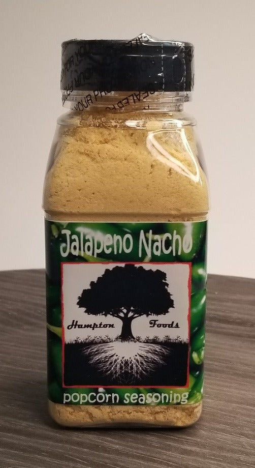 Jalapeno Nacho Popcorn Seasoning, a Highly Aromatic and Flavorful Blend. Perfect Combination of Jalapeno and Nacho flavors. Good Heat Level! Easy to use! For Best Flavor Attitude, Apply to Hot Popcorn, Even Better Coated in Oil.