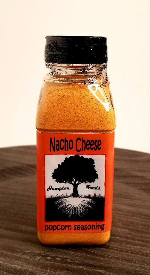 Nacho Cheese Popcorn Seasoning, a Highly Aromatic and Flavorful Blend. Cheesy Aroma and Flavor with Tomato and Spice notes. Easy to use! For Best Flavor Attitude, Apply to Hot Popcorn, Even Better Coated in Oil.