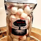 Peppermint Bombs has just the right amount of flavor without overpowering your taste buds. The classic white with a red striped design is hard to beat, containing egg whites and milk for a creamy, melt-in-your-mouth taste and texture that is without comparison. This gourmet freeze dried Peppermint taffy tastes better than Christmas morning! Grab a bag of this customer favorite today! Each triple sealed, resealable bag contains 26 +/- wonderful pieces of Peppermint Bombs.   