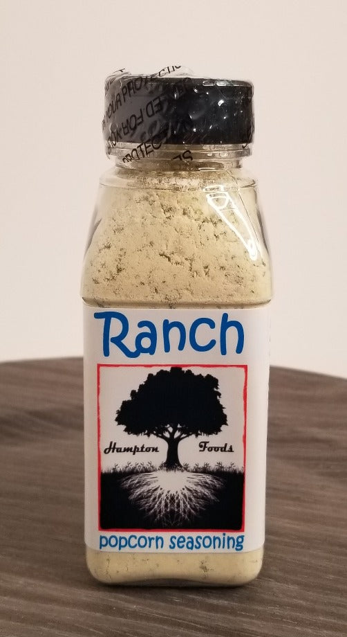 Ranch Popcorn Seasoning, a Highly Aromatic and Flavorful Blend. Mild Cream Note and Good Sour Flavor Typical of Ranch Style. Easy to use! For Best Flavor Attitude, Apply to Hot Popcorn, Even Better Coated in Oil.