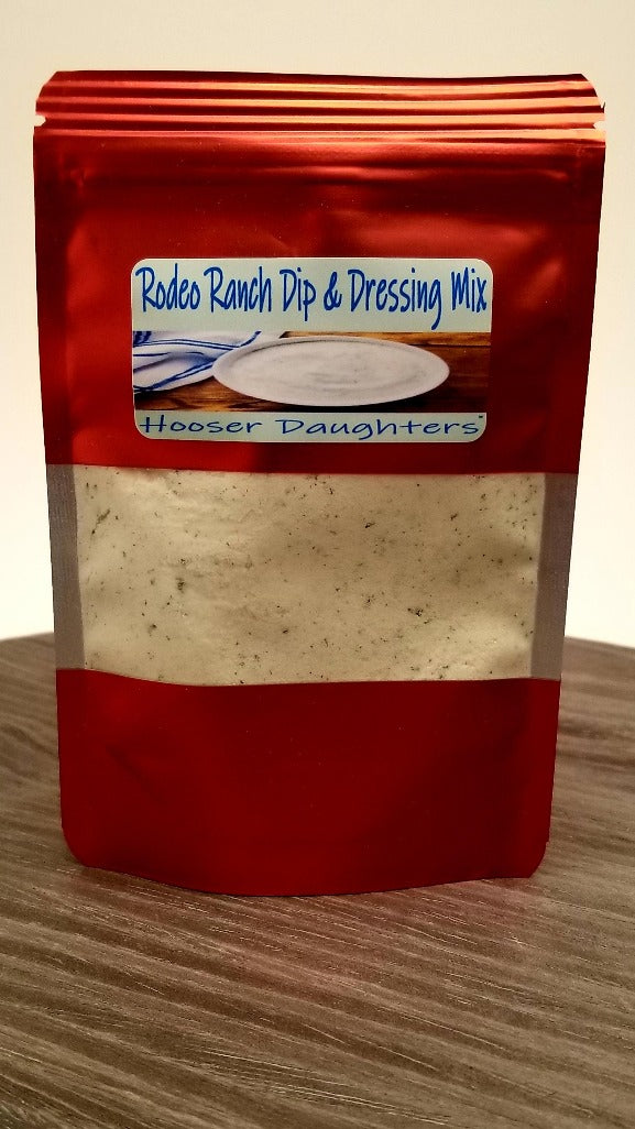 Introducing Hooser Daughters™ Rodeo Ranch Dip & Dressing Mix - the ultimate blend of zesty herbs and spices that will elevate your snacking and dining experience!