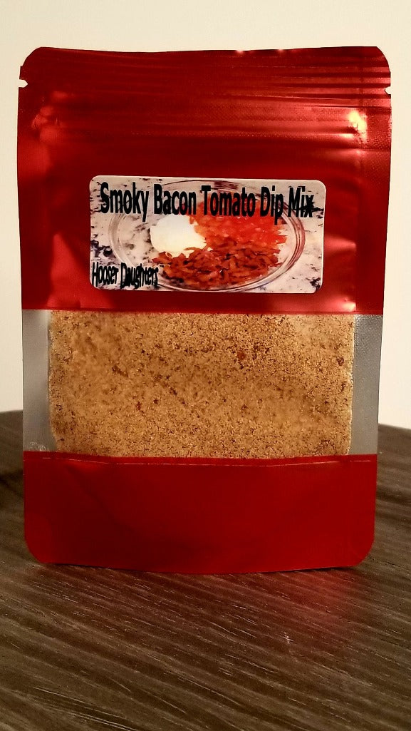 Are you ready for a dip that will knock your socks off? Look no further than Hooser Daughters™ Smoky Bacon Tomato Dip Mix! This amazing blend of bacon bits, tomato, and spices creates a mouthwatering flavor explosion that will have your taste buds begging for more.