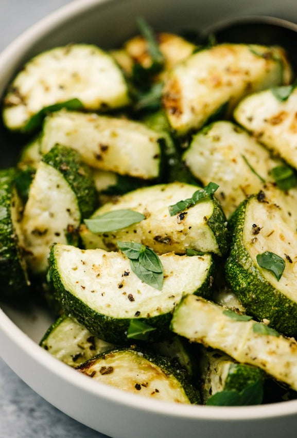 Zucchini Chips, delicious fresh zucchini slices freeze dried then lightly sprinkled with Homestyle Ranch Seasoning. Comes in a triple sealed, resealable window bag. The .75oz finished product is equal to one medium whole zucchini.